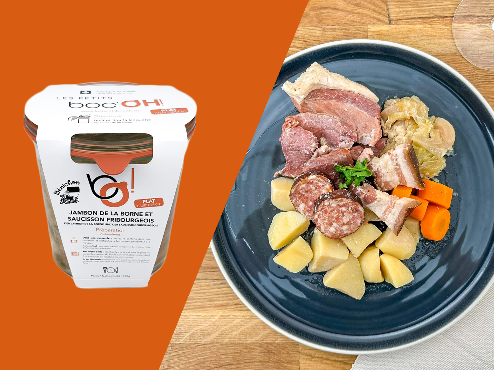 La Bénichon | Jambon de la borne et saucisson Fribourgeois